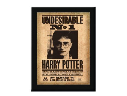 Plakát Harryho Pottera v černém rámu