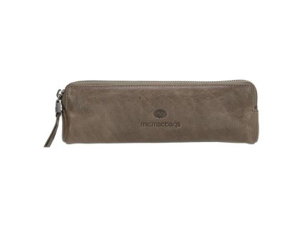 Kožený dámský penál / kosmetička Micmacbags - šedý