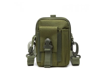 KONO casual malá crossbody taška - army zelená