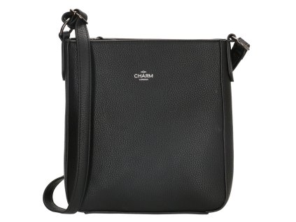 Dámská elegantní crossbody kabelka Charm London Stratford bez klopy - černá