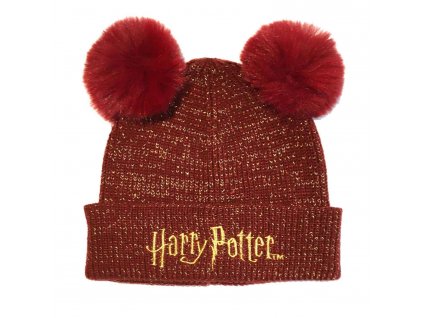 Dětská zimní čepice s bambulkami Harry Potter Logo