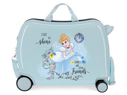Dětský kufřík na kolečkách - odražedlo - Disney - Princess Celebration - Popelka