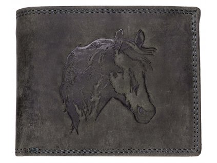 Luxusní kožená peněženka s hlavou koně