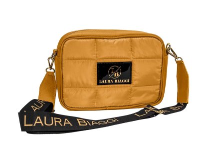 Stylová dámská crossbody kabelka Laura Biaggi S2136 - okrová