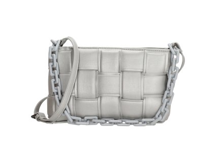 Dámská designová kabelka crossbody Charm London Whitehall - stříbrná