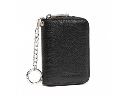 Kompaktní kožená unisex peněženka Miss Lulu Doran - černá