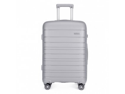 Cestovní kufr Kono Elegant - šedý - 77L