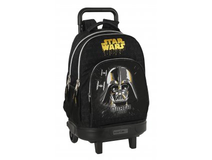 SAFTA Školní batoh na kolečkách Star Wars Darfth Vader - černý - 32L