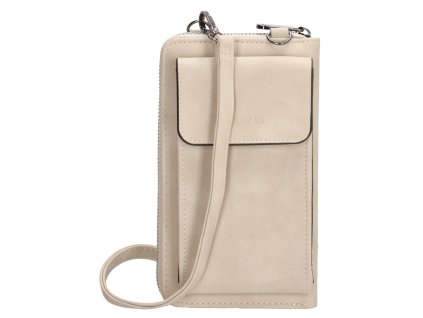 Dámská kabelka na telefon / peněženka s popruhem přes rameno Beagles Rebelle - light taupe - na výšku