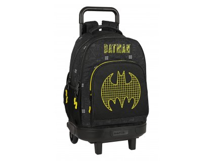 SAFTA Školní batoh na kolečkách Batman Comix 32L