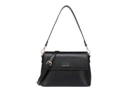 Miss Lulu dámská klasická crossbody kabelka Elizabeth - černá - LH2209