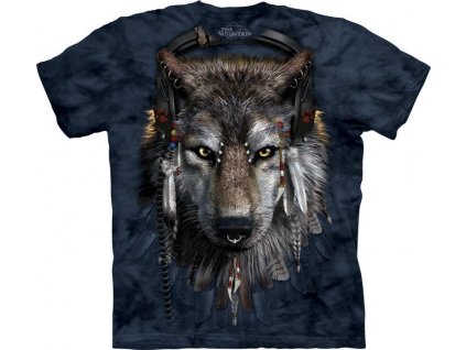 Pánské batikované triko The Mountain - DJ Fen - černé