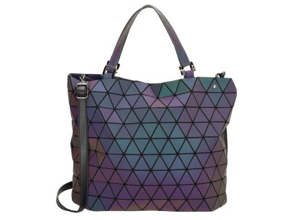 Dámská designová kabelka shoperka Charm London Hoxton - metalická černá