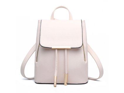 NumberOne Dámský menší designový batoh - béžový - 27 cm - 5L