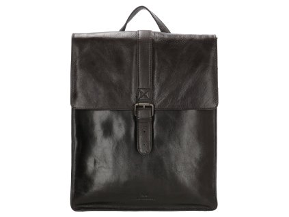 Dámský kožený batoh Micmacbags Porto - černý 15,6" (34.5x19.4 cm)