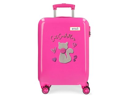 Enso dětský kufr ABS na kolečkách Cat Cuddler 55 cm - 41L