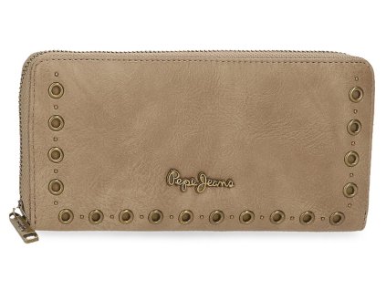 Pepe Jeans velká dámská peněženka CAMPER - světle hnědá