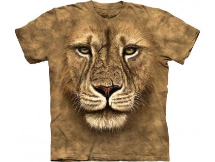 Pánské batikované triko The Mountain - Lion Warrior - béžové