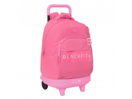 SAFTA Školní batoh na kolečkách BLACKFIT8 "GLOW UP" - růžový - 32L