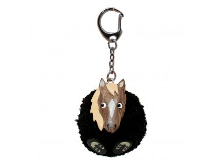 Klíčenka - Ručně vyrobený přívěsek na klíče s dřevěnými prvky - kůň