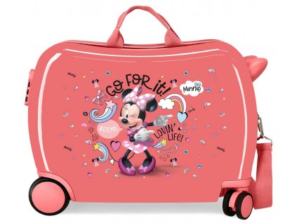 Dětský kufřík na kolečkách - odražedlo - Disney - MINNIE LOVING LIFE - 34L