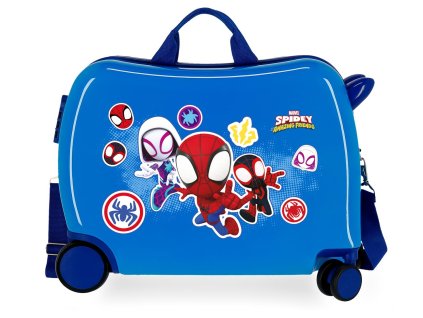Dětský kufřík na kolečkách - odražedlo - Marvel Spidey Amazing Friends - 34L