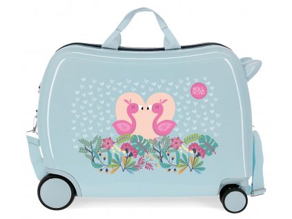 Dětský kufřík na kolečkách - odražedlo - ROLL ROAD PELICAN LOVE - 34L