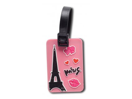 WORLDPACK jmenovka na zavazadla  Paris - růžová