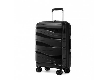 KONO Cestovní kufr na kolečkách s TSA zámkem 105L - černý