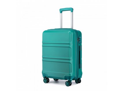 KONO travel skořepinové zavazadlo na kolečkách ABS - tyrkysová - 44L