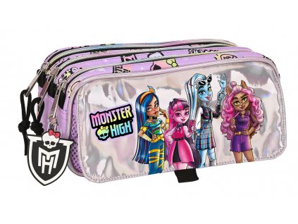 MONSTER HIGH "BEST BOOS" tříkomorový školní penál