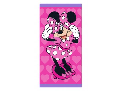 Minnie Mouse ,,ME TIME" dětská osuška mikrovlákno 70x140 cm