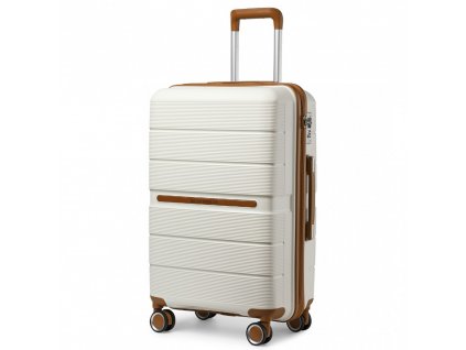 KONO British Traveller kabinové zavazadlo polypropylen - béžová - 36L