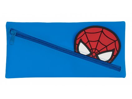 Silikonový penál Spider-man - modrá