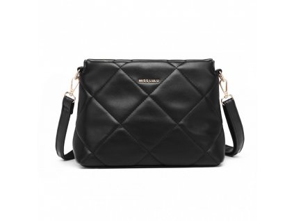 Miss Lulu dámská elegantní crossbody kabelka LB2237 - černá