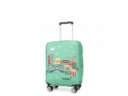 Elastický obal na kufr Italy S - zelený