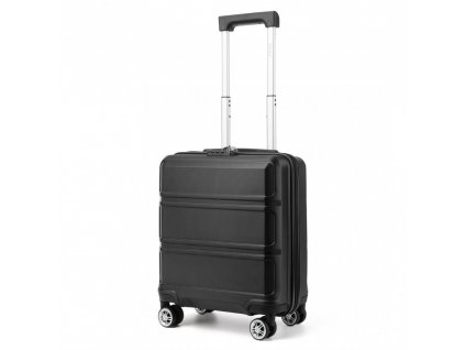 KONO Kabinové příruční zavazadlo s horizontálním designem - ABS - černá - 25L