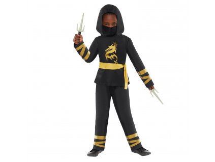 Amscan dětský karnevalový kostým Gold ninja