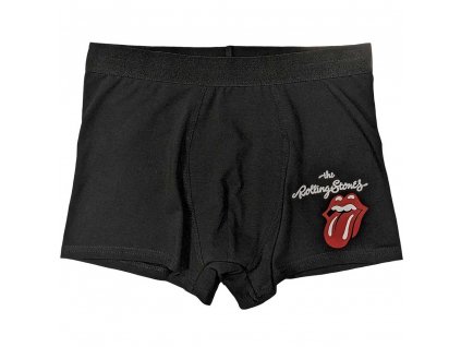 Bavlněné boxerky Rolling stones - černé s logem