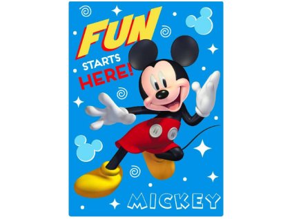 Dětská deka Mickey Mouse "ONLY ONE" -  modrá