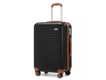 Kono skořepinový cestovní kufr ABS K2394L - černá - 99L