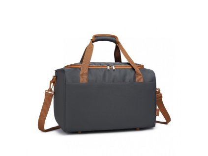 KONO Prostorná cestovní taška EA2321  - šedo-hnědá - 20L