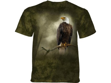 Pánské batikované triko The Mountain A Visitor to the Meadow Eagle - zelená