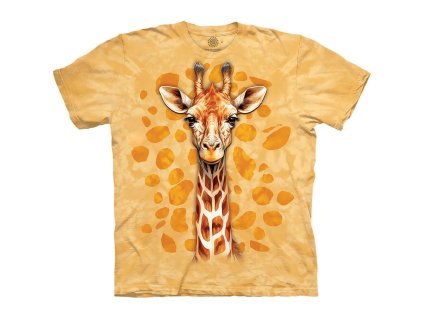 Pánske batikované tričko The Mountain - Spotted Giraffe - žlutá