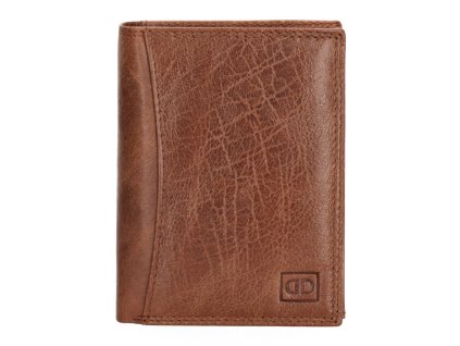 Double-D Da Vinci pánská kožená peněženka - RFID - hnědá