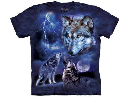 Pánske batikované tričko The Mountain - Wolves of the Storm