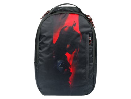 BAAGL Školní voděodolný Batoh eARTh Batman Red 18L - černý