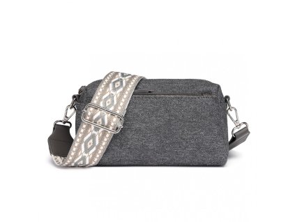 Miss Lulu Ethnic voděodolná crossbody taška - šedá