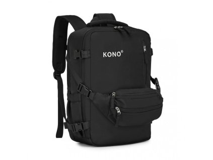 Kono Ultimate cestovní batoh s ledvinkou - 19L - černá