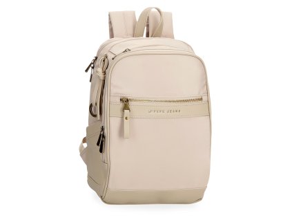 Dámský cestovní batoh na notebook 9L Pepe Jeans Morgan - béžová